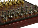 Chess Set - Small Staunton Metal Men on Leatherette Chest