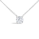 14K White Gold Floating 1/2 Cttw Lab Grown Diamond Solitaire Pendant Necklace - 18" Inches