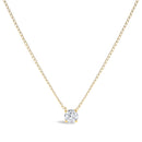 14K White Gold Floating 1/2 Cttw Lab Grown Diamond Solitaire Pendant Necklace - 18" Inches
