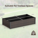 Elevated Raised Garden Bed with PE Rattan - 46" x 24"