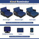 PE Wicker Outdoor Daybed with 4-Level Adjustable Backrest and Storage Ottoman