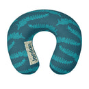 Personalized Fern Leaf Travel Neck Pillow with Name | Deep Teal Fern Frond Print | Memory Foam | Botanical Gift