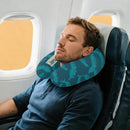 Personalized Fern Leaf Travel Neck Pillow with Name | Deep Teal Fern Frond Print | Memory Foam | Botanical Gift