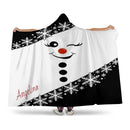 Personalized Snowman Hooded Blanket | Custom Name Gift