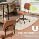 PU Leather Adjustable Office Chair Swivel Task Chair with Backrest