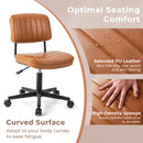 PU Leather Adjustable Office Chair Swivel Task Chair with Backrest