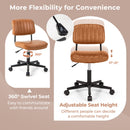 PU Leather Adjustable Office Chair Swivel Task Chair with Backrest
