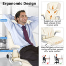 Ergonomic Office PU Leather Executive Chair with Flip-up Armrests and Rocking Function