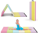 PU Leather Tri-Folding Gymnastics Tumbling Mat with Carrying Handles