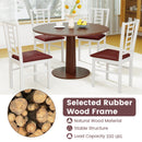 PU Leather Upholstered Wood Dining Chairs Set of 2