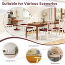 PU Leather Upholstered Wood Dining Chairs Set of 2
