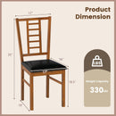 PU Leather Upholstered Wood Dining Chairs Set of 2