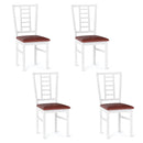 PU Leather Upholstered Wood Dining Chairs Set of 4