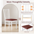 PU Leather Upholstered Wood Dining Chairs Set of 4