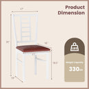PU Leather Upholstered Wood Dining Chairs Set of 4