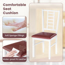 PU Leather Upholstered Wood Dining Chairs Set of 4