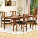 PU Leather Upholstered Wood Dining Chairs Set of 4