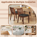 PU Leather Upholstered Dining Chair with Padded Seat Set of 2-Espresso