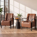 Upholstered Accent Chair with Padded Seat and Armrests