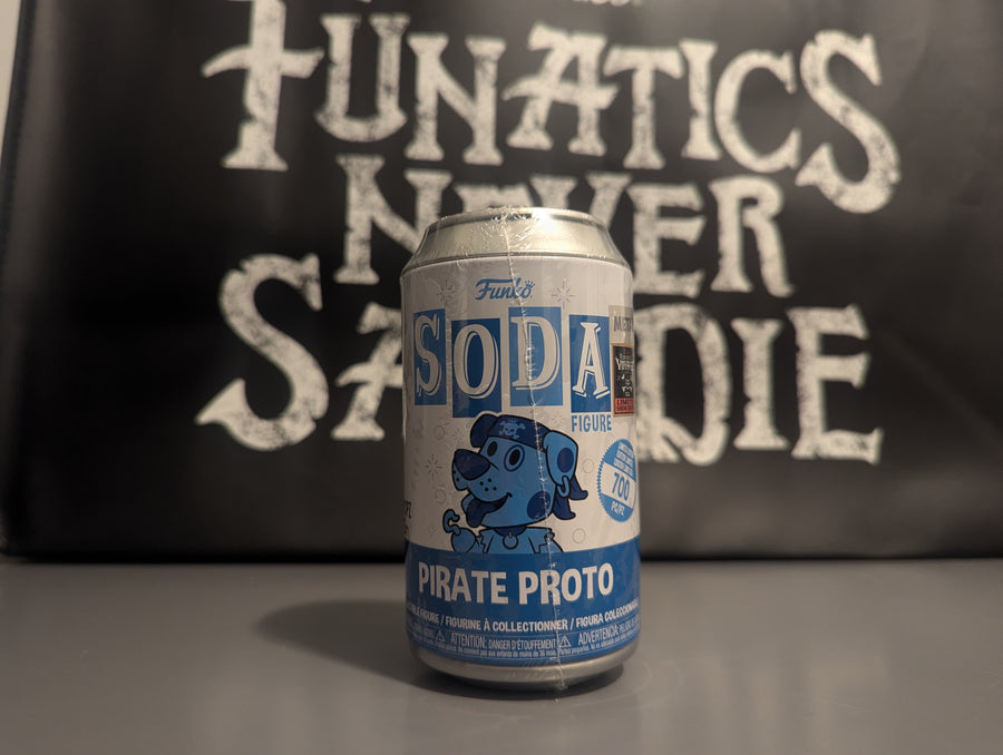 Funko Fundays Funtastic Voyage 2024 LE700 Metallic Pirate Proto Sealed Soda Vinyl (Blue Can)