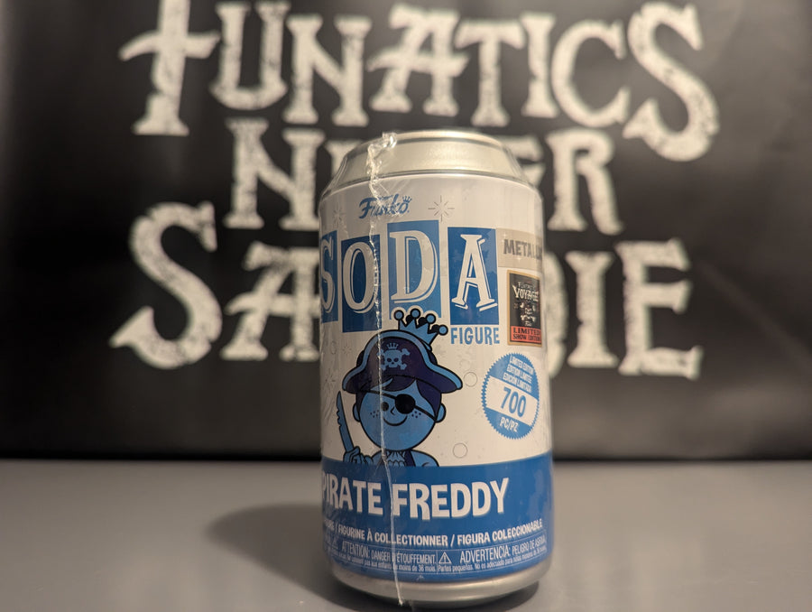 Funko Fundays Funtastic Voyage 2024 LE700 Metallic Pirate Freddy Sealed Soda Vinyl (Blue Can)