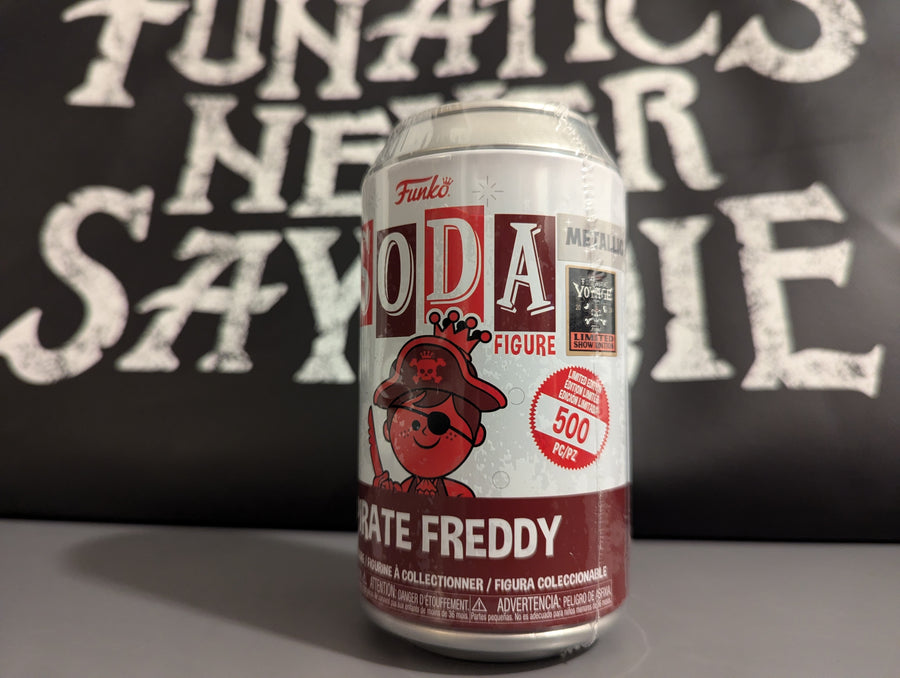 Funko Fundays Funtastic Voyage 2024 LE500 Metallic Pirate Freddy Sealed Soda Vinyl (Red Can)