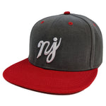 Red + Heather Grey "NJ" Hat