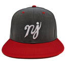 Red + Heather Grey "NJ" Hat