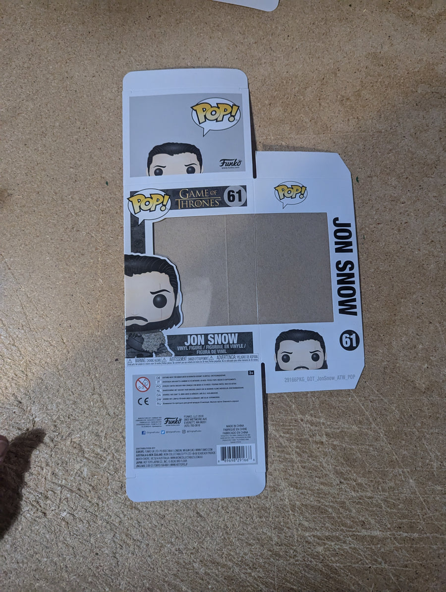 *REPLACEMENT BOX* Pop! Vinyl: Game of Thrones - Jon Snow #61