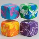 Set of Four Versus Swirl Squeeze Cubes (Super Slow-Rising Squish)