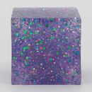Purple Translucent Glitter Mini Magic Cube by Squeeze Toys (Slow-Rising Squish)