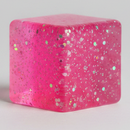 Pink Translucent Glitter Mini Magic Cube by Squeeze Toys (Slow-Rising Squish)