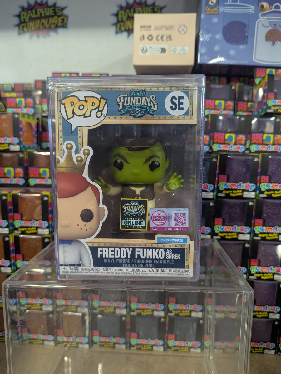 Fundays: Quest for the Grail Online Edition - Freddy Funko as Shrek with Protector & Guaranteed Mint LE1500