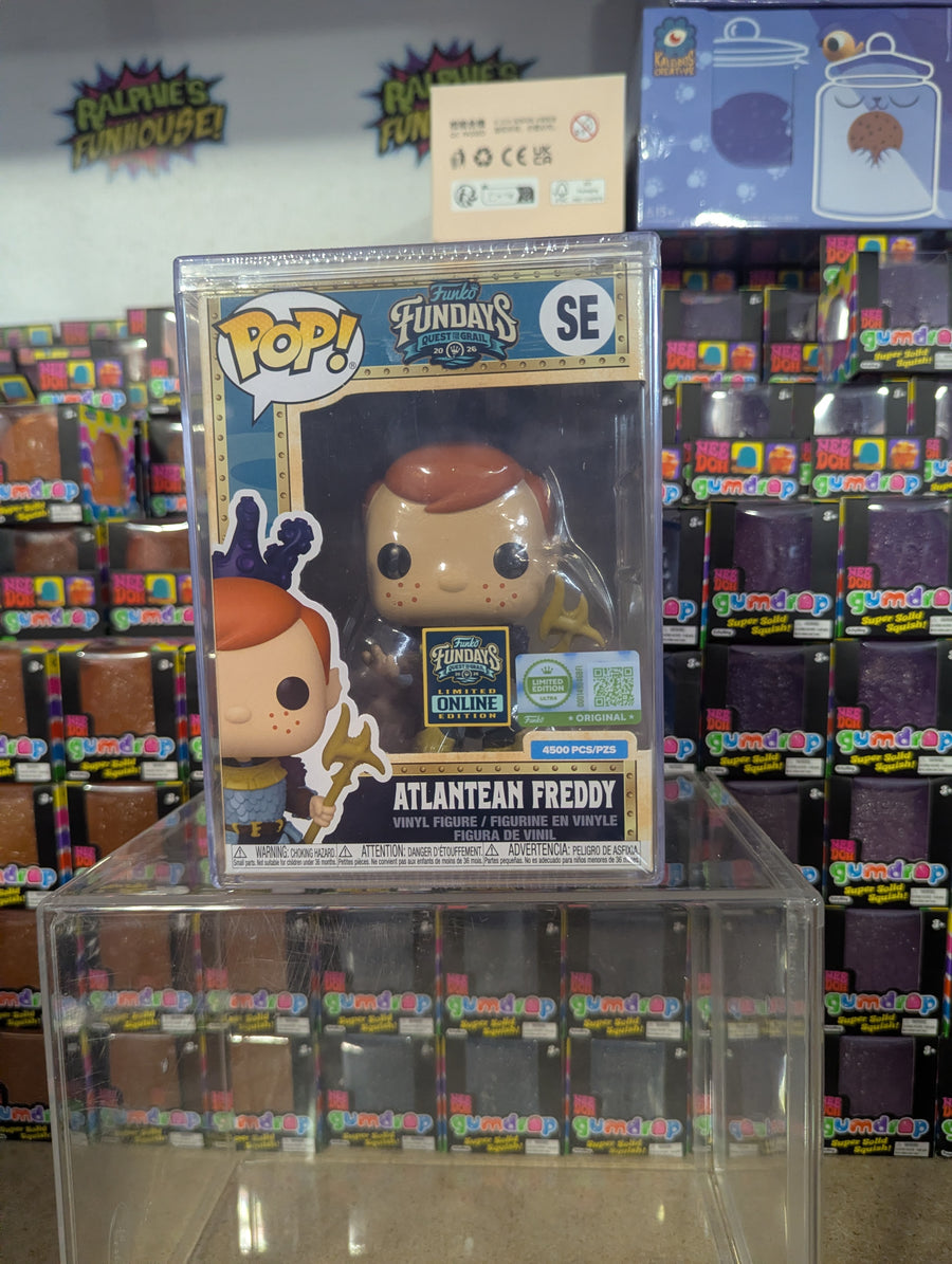 Fundays: Quest for the Grail Online Edition - Freddy Funko as Atlantean Freddy with Protector & Guaranteed Mint LE4500
