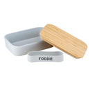 Pack of 3 Foodie Bamboo Lunch Box in Gray | Eco-Friendly and Sustainable | 7.5" x 5" x 2"