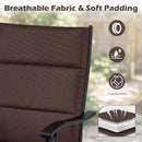 Padded Patio Swivel Chairs Set of 2 Ergonomic Outdoor Dining Chairs with Breathable Fabric