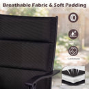 Padded Patio Swivel Chairs Set of 2 Ergonomic Outdoor Dining Chairs with Breathable Fabric