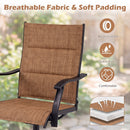 Swivel Patio Dining Chairs Set of 2 with Padded Seats