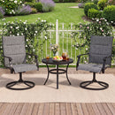 Swivel Patio Dining Chairs Set of 2 with Padded Seats