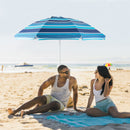 6.5 Feet Patio Beach Umbrella with Waterproof Polyester Fabric