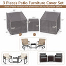 Waterproof Patio Furniture Covers for 3-Piece Bistro Set