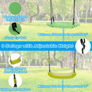 550 LBS 6-in-1 Patio Kids Swing Set with Climbing Net and Ladder