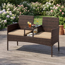 Patio Loveseat 2-Seat Conversation Set with Coffee Table