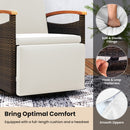Swivel Reclining Chaise Lounge Set with Adjustable Backrest