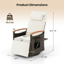 Swivel Reclining Chaise Lounge Set with Adjustable Backrest