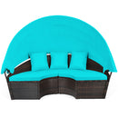 Patio Round Daybed Rattan Furniture Sets with Canopy