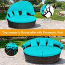 Patio Round Daybed Rattan Furniture Sets with Canopy