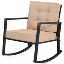 Rattan Rocking Chair with Cushion for Patio & Garden