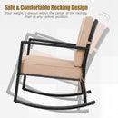 Rattan Rocking Chair with Cushion for Patio & Garden