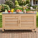Outdoor Storage Cabinet with Stainless Steel Countertop